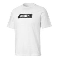 تي شيرت أبيض بأكمام قصيرة وياقة مستديرة وشعار أبجدي PUMA 583864-52