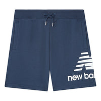 New Balance Logo Print Athletic Shorts 'Blue White' AMS01512-NGO