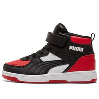 (PS) PUMA Rebound Joy AC 'أسود أبيض أحمر عالي المخاطر' 374688-10