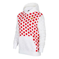 (WMNS) Nike Sportswear Pullover Hoodie 'White Red' CQ7779-167
