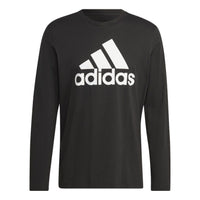 adidas Essentials Long Sleeve T-Shirts 'Black White' IC9308