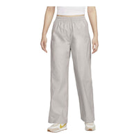 (WMNS) Nike Woven High-Waisted Open-Hem Pants 'Light Iron Ore' HM9765-014