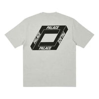 PALACE Dodgy But Lush Grey Marl Back Pattern Logo Print Short Sleeve Unisex Grey P20TS171