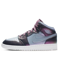 (GS) حذاء Air Jordan 1 Mid "Metallic Purple" AV5174-400