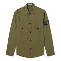 قميص خارجي بجيبين من STONE ISLAND "أخضر زيتوني" 7415110WN-V0158