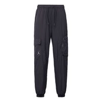 بنطال/بنطال طويل كاجوال رجالي من Air Jordan SS22 23 منسوج هندسيًا باللون الأسود DJ0237-010