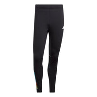 بنطال رياضي رجالي من أديداس بقصة Slim Fit ووسط متوسط ​​باللون الأسود HC1414