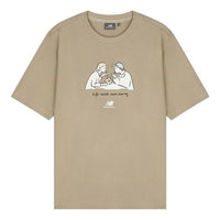 New Balance Graphic Print T-Shirt Asia Sizing 'Beige White' 5ED26041-LBE