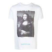Off-White x MCA Crossover Mona Lisa Printing Round Neck Pullover Short Sleeve Slim Fit Version White OMAA002G190010170188