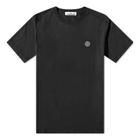 تيشيرت STONE ISLAND سادة بشعار "أسود" 101524113-A0029