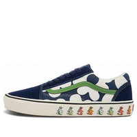 حذاء تزلج كاجوال Vans Old Skool للجنسين بطبعة زهور زرقاء وبيضاء "أزرق وأبيض وأخضر" VN0A5DYCB1U