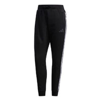 (WMNS) adidas French Terry Comfort Pants 'Black White' FM9326