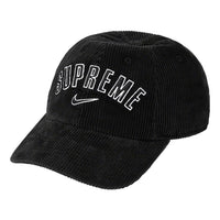 قبعة Supreme x Nike Arc Corduroy بستة ألواح "أسود وأبيض" DM9048-689