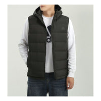 سترة adidas Helionic Vest Stay Warm بغطاء رأس وأسفل باللون البني GD4729