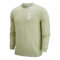 Men's Nike Nsw Logo Printing Round Neck Pullover Sports Light Olive Green DV7381-371