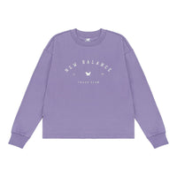 (WMNS) New Balance Logo Long Sleeve Sweatshirt Asia Sizing 'Light Purple' WT23558-MCY