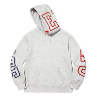 سويت شيرت Supreme State بغطاء رأس "رمادي أسود أحمر" SUP-FW22-004