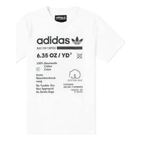 adidas originals Alphabet Printing Round Neck Short Sleeve White DM2084