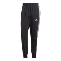 adidas AEROREADY Essentials Tapered Cuff Woven 3-Stripes Pants 'Black' IC0041