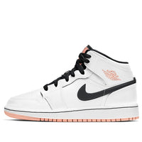(GS) Air Jordan 1 Mid 'White Arctic Orange' 554725-180