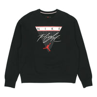 حذاء رياضي Air Jordan Flight رجالي مطبوع برقبة دائرية باللون الأسود CZ8265-010