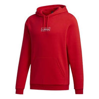 بلوفر رجالي من adidas neo Series Small Logo من جلد الغزال باللون الأحمر GD9882