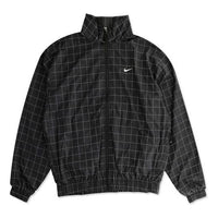 Nike Lab Casual Sports Woven Plaid Reflective Jacket Black DA0311-010