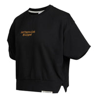 (WMNS) Nike Slogan Alphabet Printing Round Neck Sports Short Sleeve Black T-Shirt DC5310-010