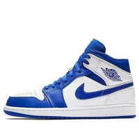 حذاء Air Jordan 1 Mid "Hyper Royal White" رقم 554724-114