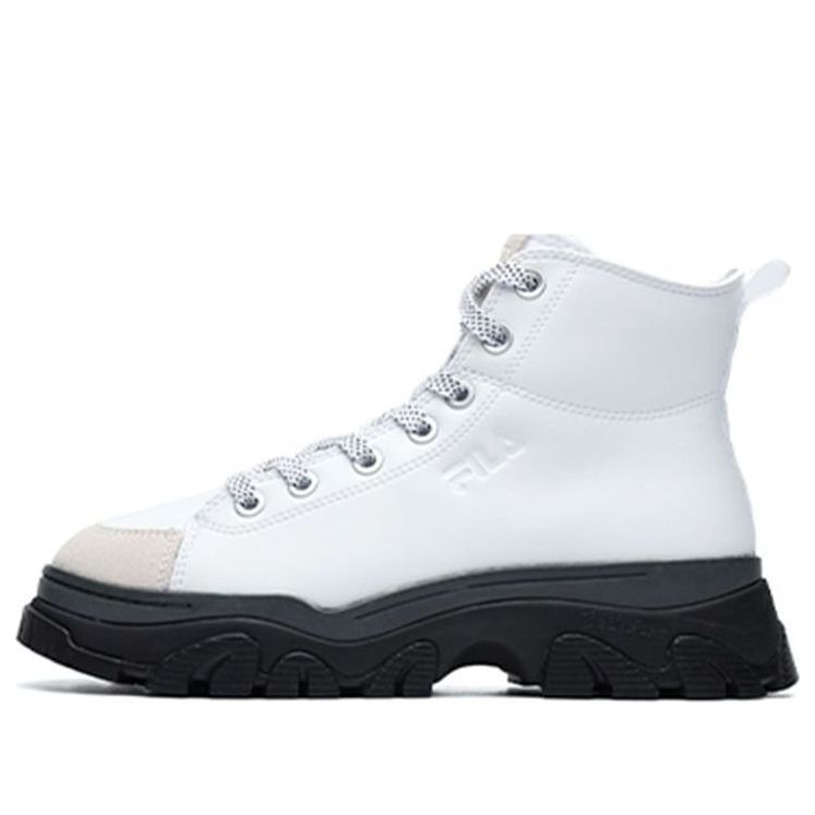 (WMNS) حذاء FILA كاجوال عالي الرقبة للأنشطة الخارجية أبيض وأسود F12W144403FWT