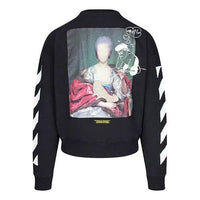 سويت شيرت رجالي أسود من Off-White C/O Virgil Abloh بنقشة Mariana De Silva من Diag OMBA035E19E300051088