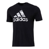 حذاء adidas M Camo Bos GT الرياضي بطباعة شعار مموه ورقبة دائرية وأكمام قصيرة باللون الأسود HE2370