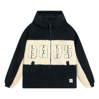 Li-Ning BadFive Logo Fleece Full Zip Jacket 'Black Beige' AFDSA69-4