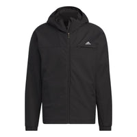 Aadidas Regular Fit 3-Layer Bonded Fleece Hooded Full-Zip Jacket 'Black' IK7347