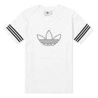 تيشيرت adidas originals بأكمام قصيرة وشعار خارجي باللون الأبيض FM3894