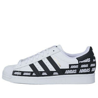 حذاء أديداس سوبر ستار "Wordmark Heel Stripe - أبيض وأسود" FX5558