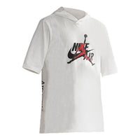 Air Jordan بغطاء رأس وأكمام قصيرة أبيض CJ6603-100