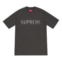 تي شيرت Supreme SS19 Gradient Logo Tee DustyBlack Logo SUP-SS19-739