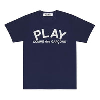 COMME des GARCONS PLAY Play Logo Tee 'Navy White' AZ-T175-051-1