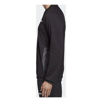 بلوفر رياضي برقبة دائرية من adidas E Mo Crew Ft باللون الأسود DT8995