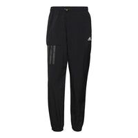 بنطلون رياضي رياضي سريع الجفاف من adidas M X-City Wv Pt منسوج بأقدام طويلة باللون الأسود H37590
