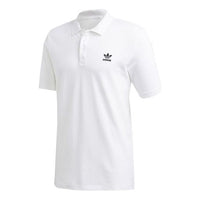 قميص بولو أساسي بأكمام قصيرة من adidas originals Essential Sports باللون الأبيض GD2554