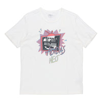 adidas neo Funny Printing Sports Round Neck Short Sleeve White GM2343