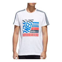adidas neo M Brlv Alphabet Printing Short Sleeve White GK1517