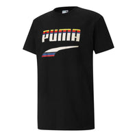 تي شيرت PUMA مطبوع برقبة دائرية "أسود وأبيض" 531497-01