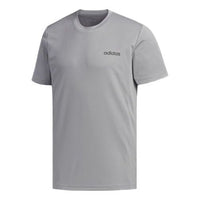 adidas M D2m Pl Tee Training Sports Round Neck Gray FL0287