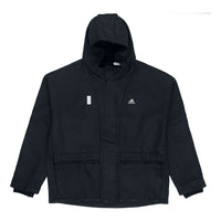 adidas Wj Wv Bond Jkt Sports hooded Logo Jacket Black H39218