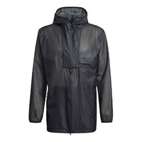 جاكيت رجالي Y-3 SS21 نايلون مقاوم للماء أسود GV6086