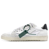 حذاء رياضي منخفض الارتفاع 5.0 من Off-White Vulcanized، بتصميم باهت، لون أبيض وأسود، OMIA227C99FAB0010101