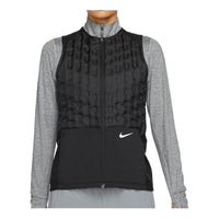 (WMNS) سترة تدفئة مبطنة بشعار ماركة Nike مطرزة باللون الأسود DD6064-010
